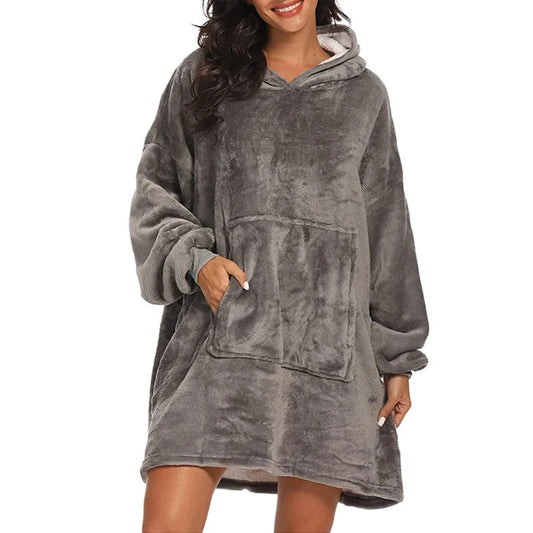 Sweat à capuche couverture chaude