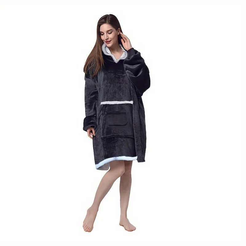 Sweat à capuche couverture surdimensionné