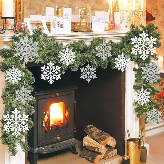 Lot de 12 ornements pailletés pour Noël et Nouvel An