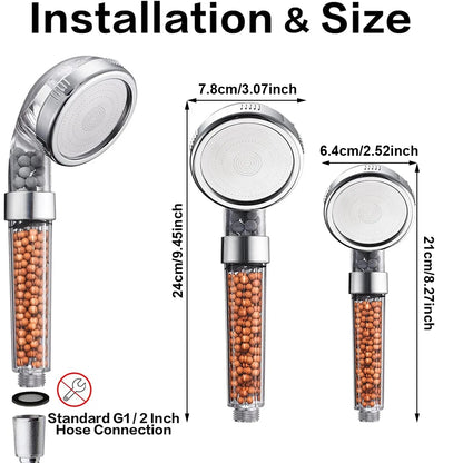 🛁 Pommeau de Douche Filtré Haute Pression