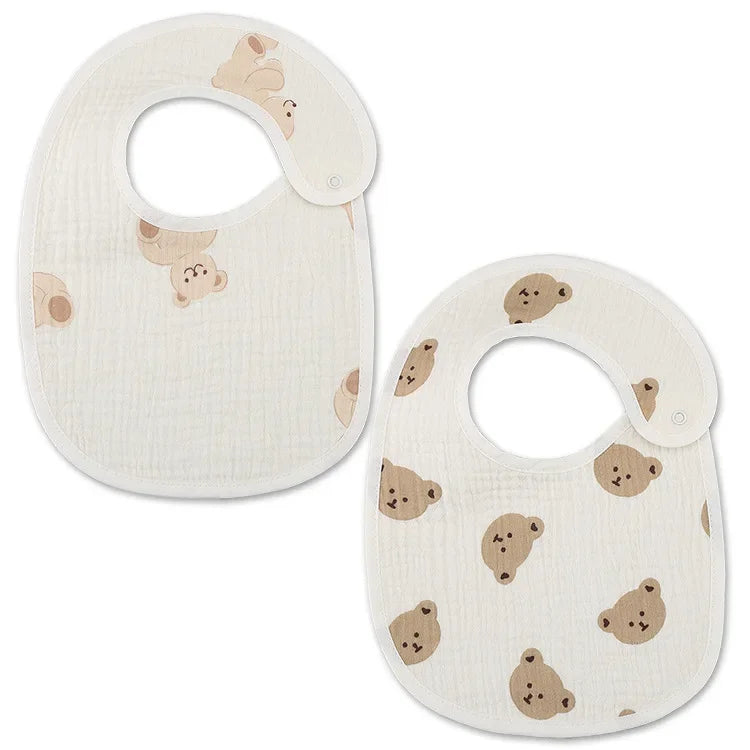 Bavoirs imperméables en coton pour bébé