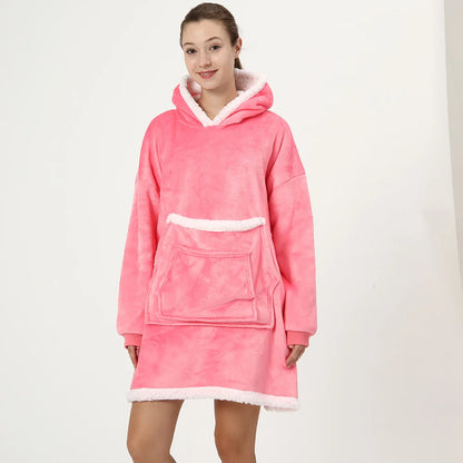 Sweat à capuche couverture surdimensionné