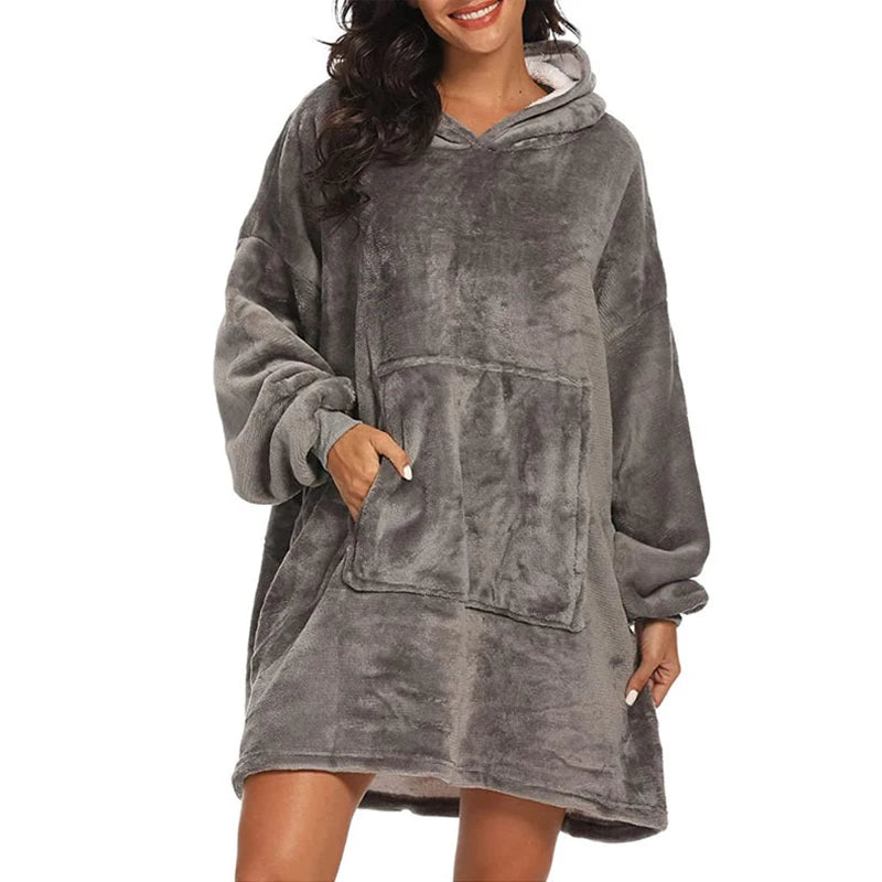 Sweat à capuche couverture chaude