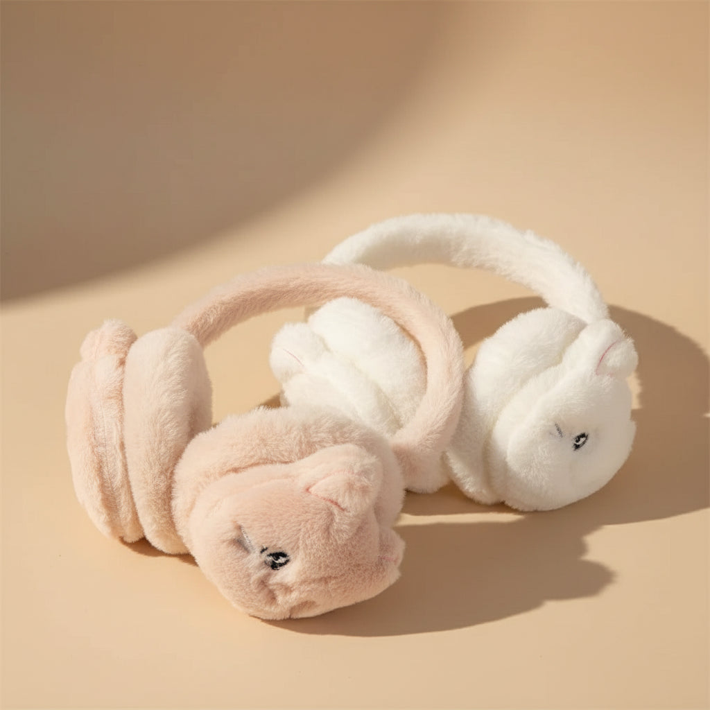 Cache-oreilles en peluche lapin