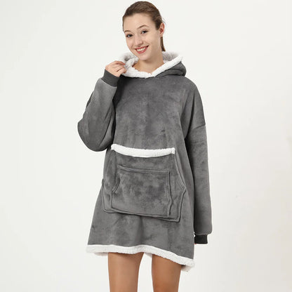 Sweat à capuche couverture surdimensionné