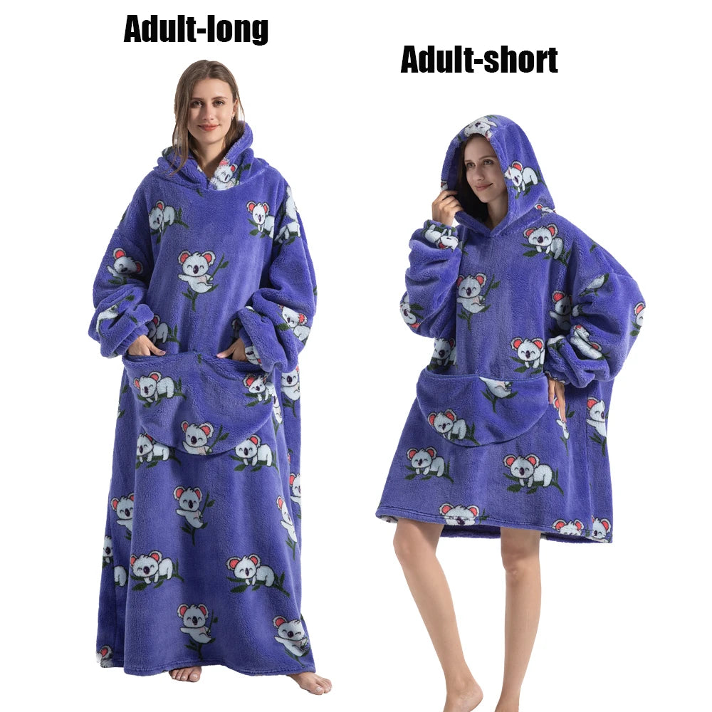 Sweat géant chaud avec manches