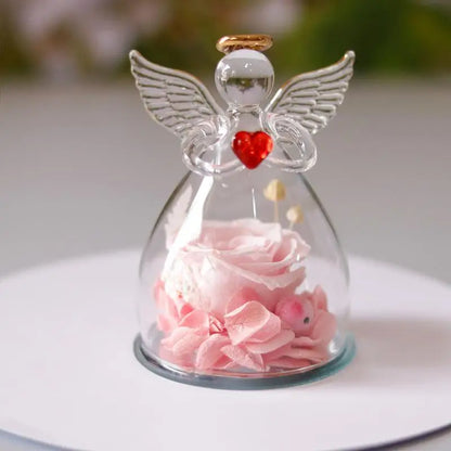 🌹 Rose Éternelle sous Cloche Ange