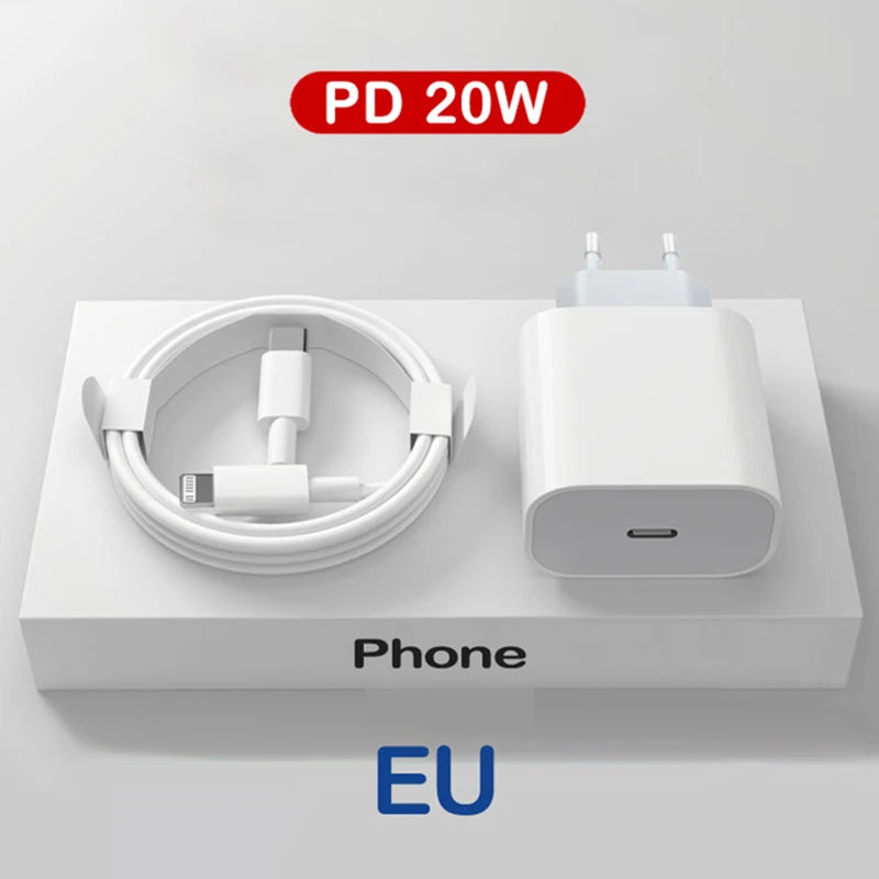 Chargeur USB-C PD 20W – Charge rapide pour iPhone 15/14/13/XS/X Pro Max