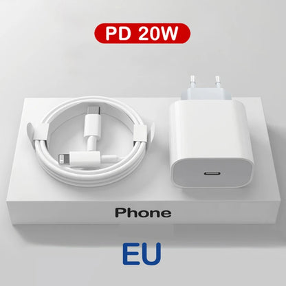 Chargeur USB-C PD 20W – Charge rapide pour iPhone 15/14/13/XS/X Pro Max