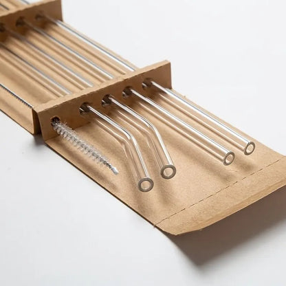 Set de 5 Pailles en Verre Réutilisables