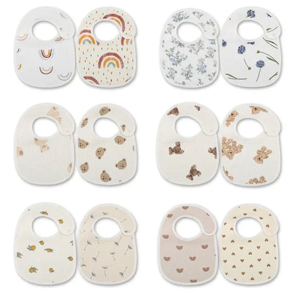 Bavoirs imperméables en coton pour bébé
