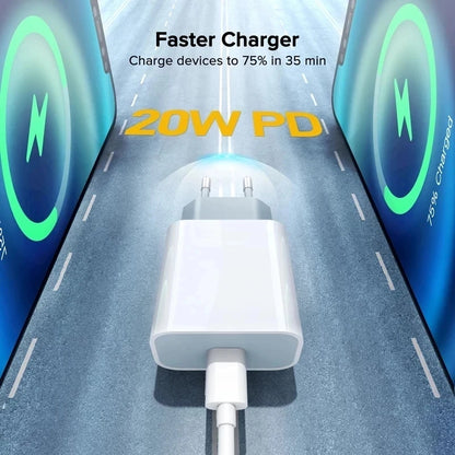 Chargeur USB-C PD 20W – Charge rapide pour iPhone 15/14/13/XS/X Pro Max