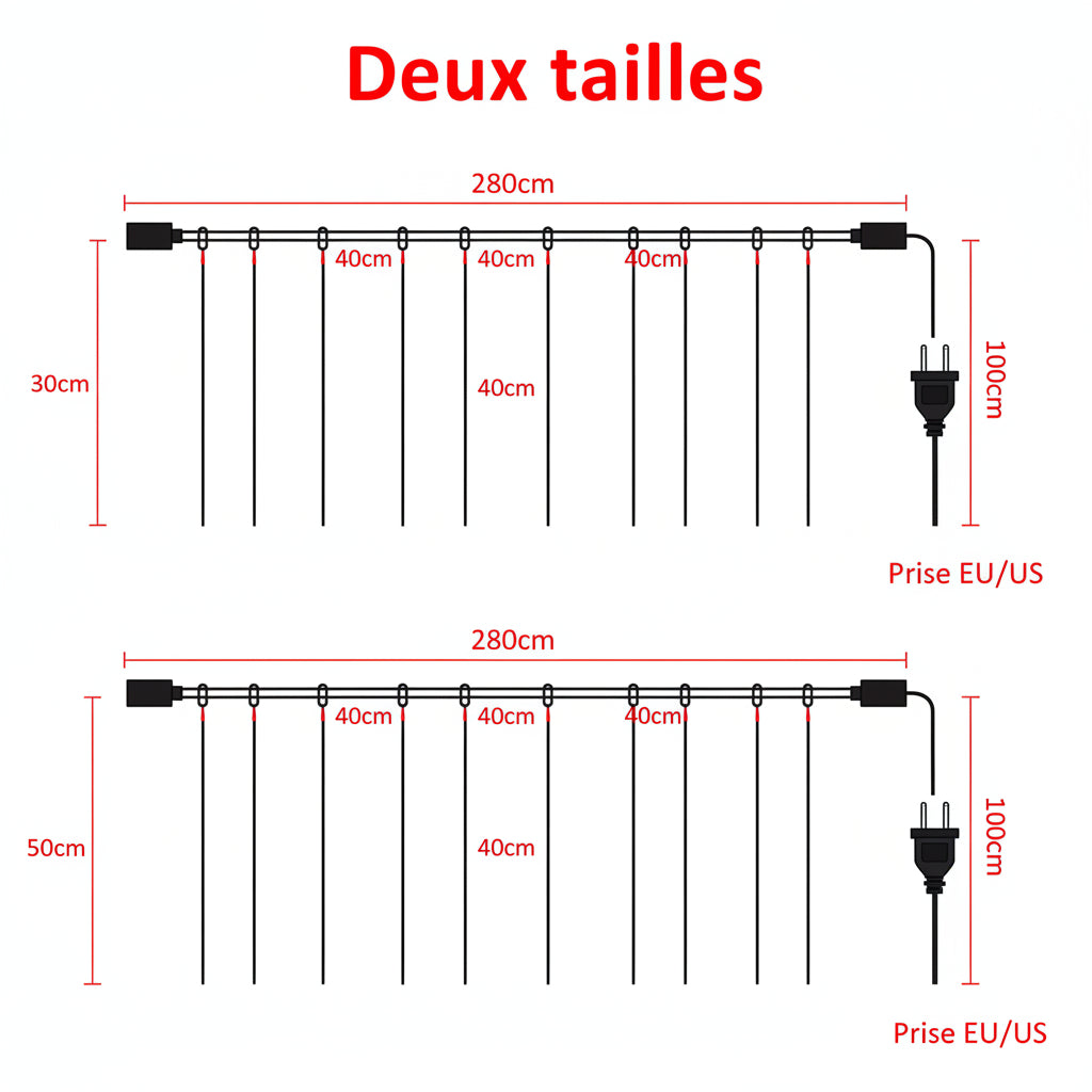 Guirlande Pluie de Météores LED