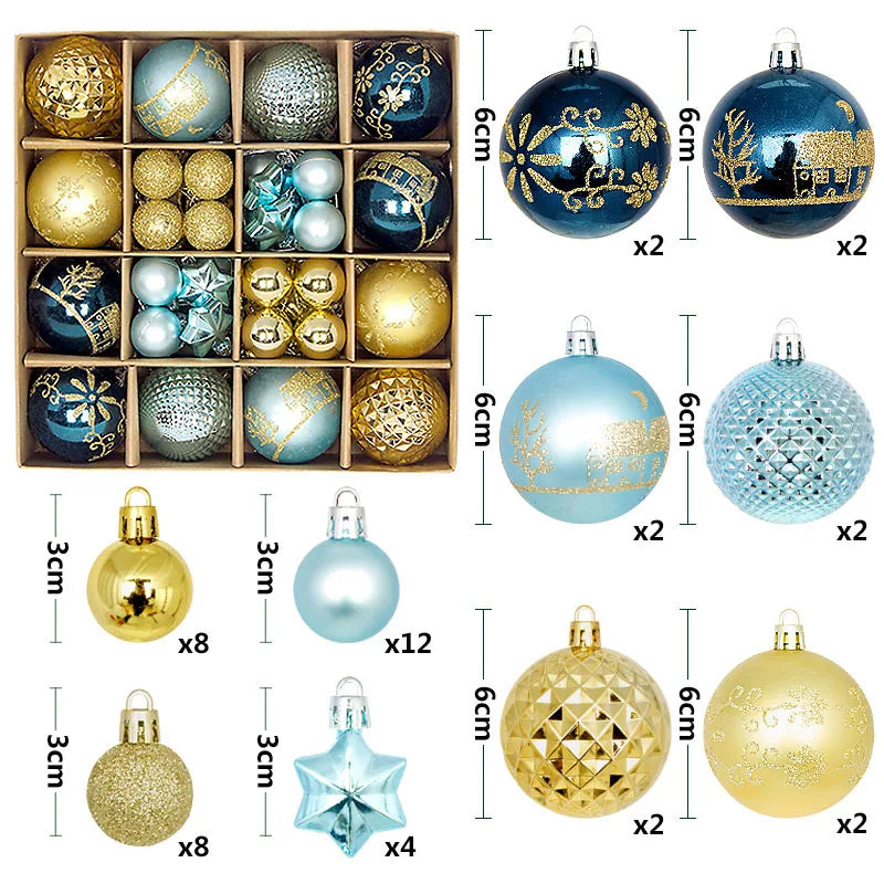 Boules de Noël 3/6 cm