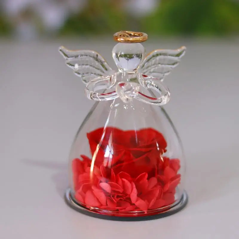 🌹 Rose Éternelle sous Cloche Ange