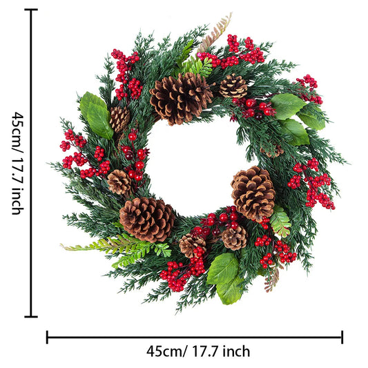 Couronne de Noël pour porte d’entrée