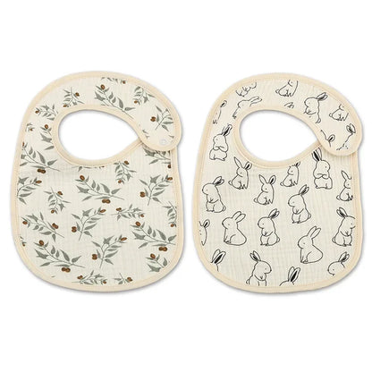 Bavoirs imperméables en coton pour bébé