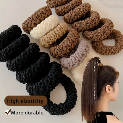 Lot de 10 attaches de cheveux larges et épaisses
