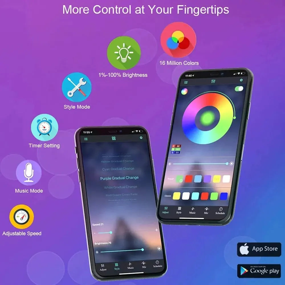 Bande lumineuse LED USB Bluetooth RGB