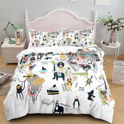 Parure de lit carte du monde