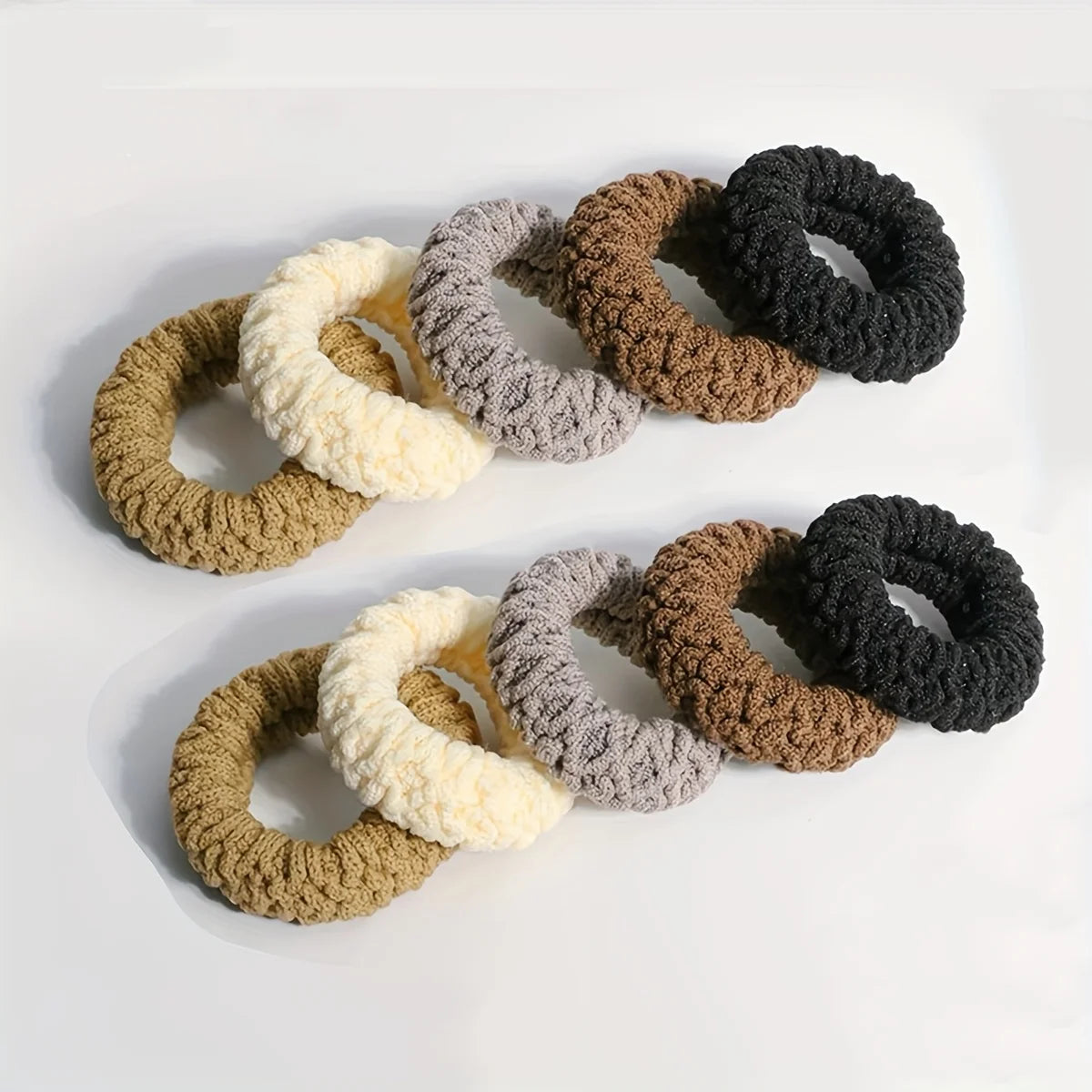 Lot de 10 attaches de cheveux larges et épaisses