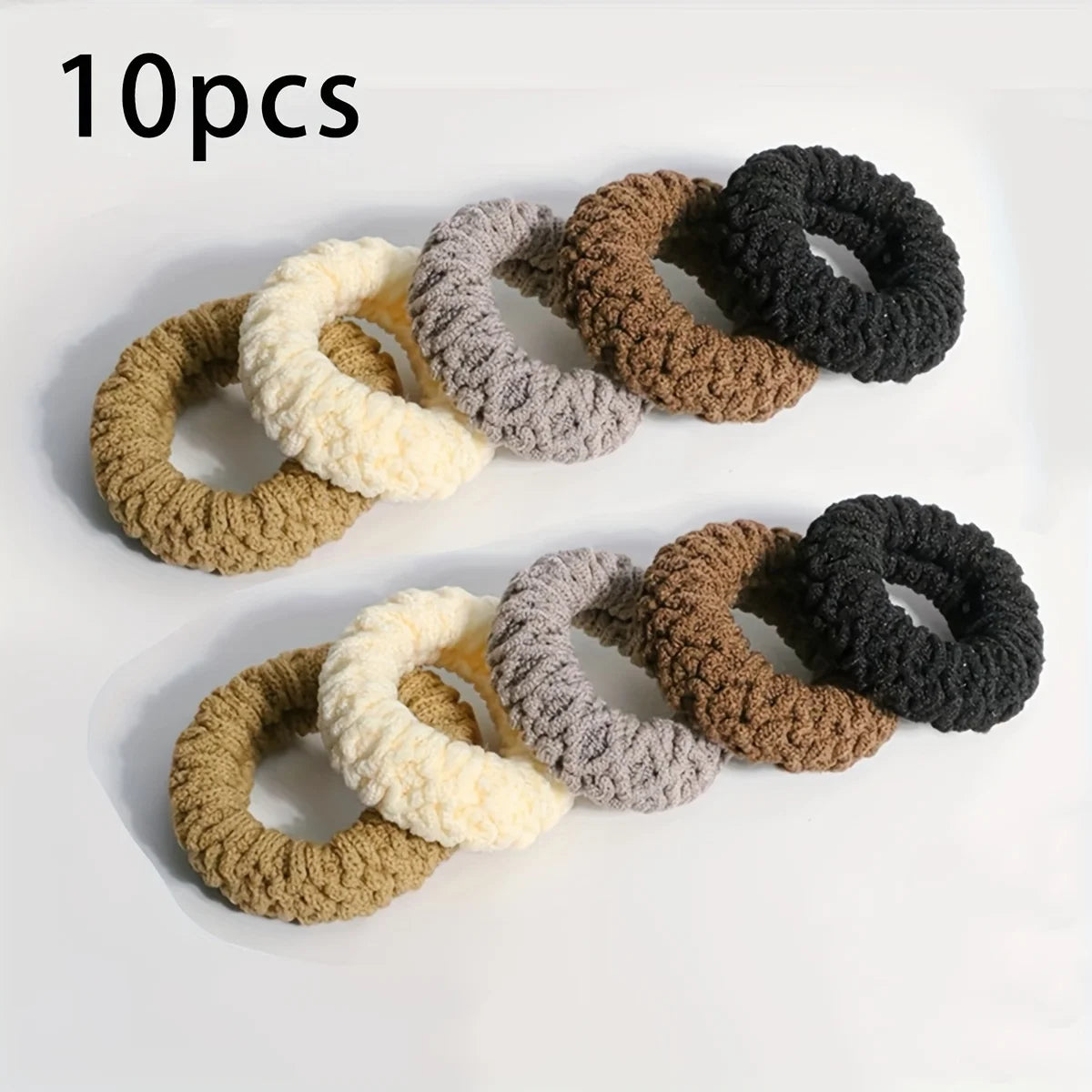 Lot de 10 attaches de cheveux larges et épaisses