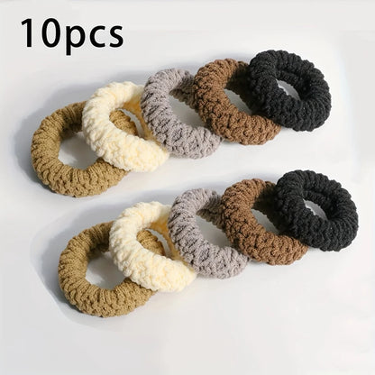 Lot de 10 attaches de cheveux larges et épaisses