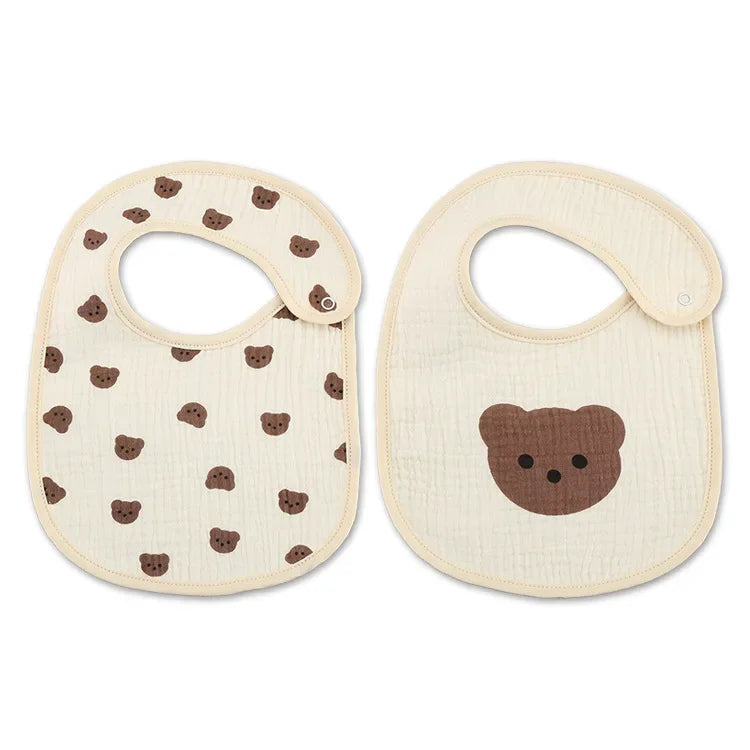 Bavoirs imperméables en coton pour bébé