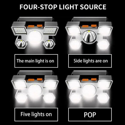 Lampe frontale LED multifonction