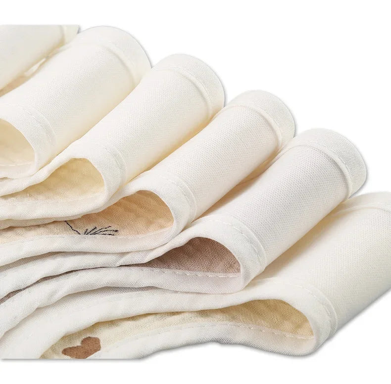 Bavoirs imperméables en coton pour bébé