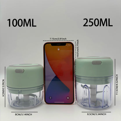 Mini hachoir électrique USB – Hachoir à ail et viande rechargeable 100/250ml