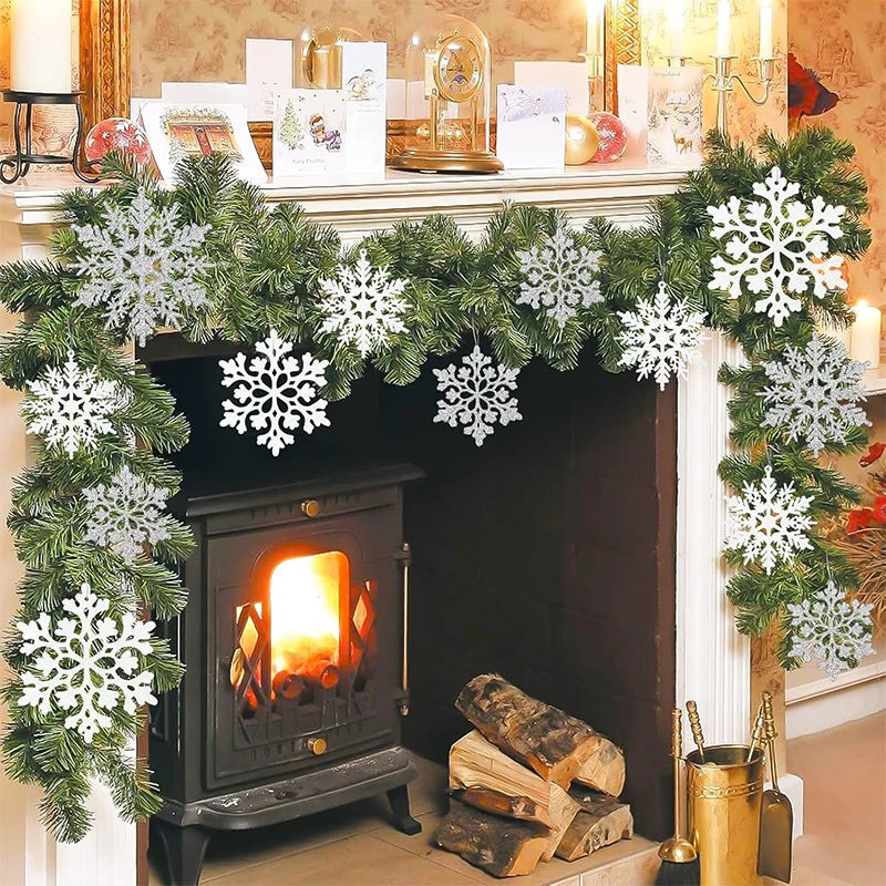 Lot de 12 ornements pailletés pour Noël et Nouvel An