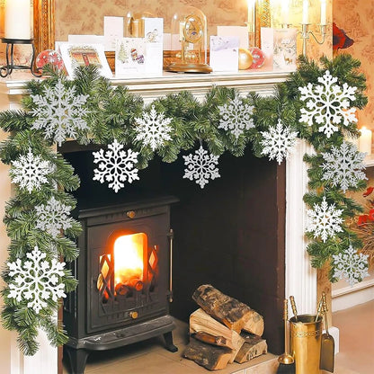 Lot de 12 ornements pailletés pour Noël et Nouvel An