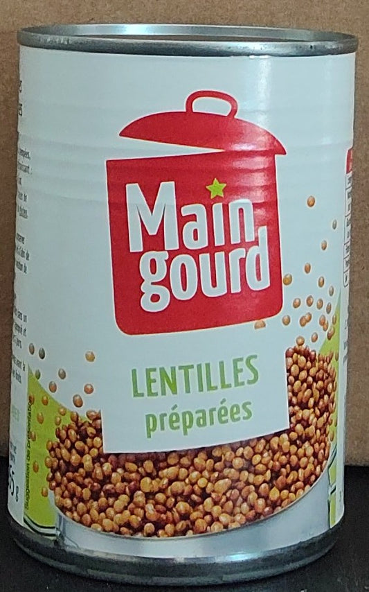 LENTILLES PREPAREES MAIN GOURD